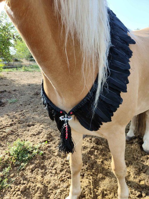 "Cordelette Shadow" noir en taille cheval